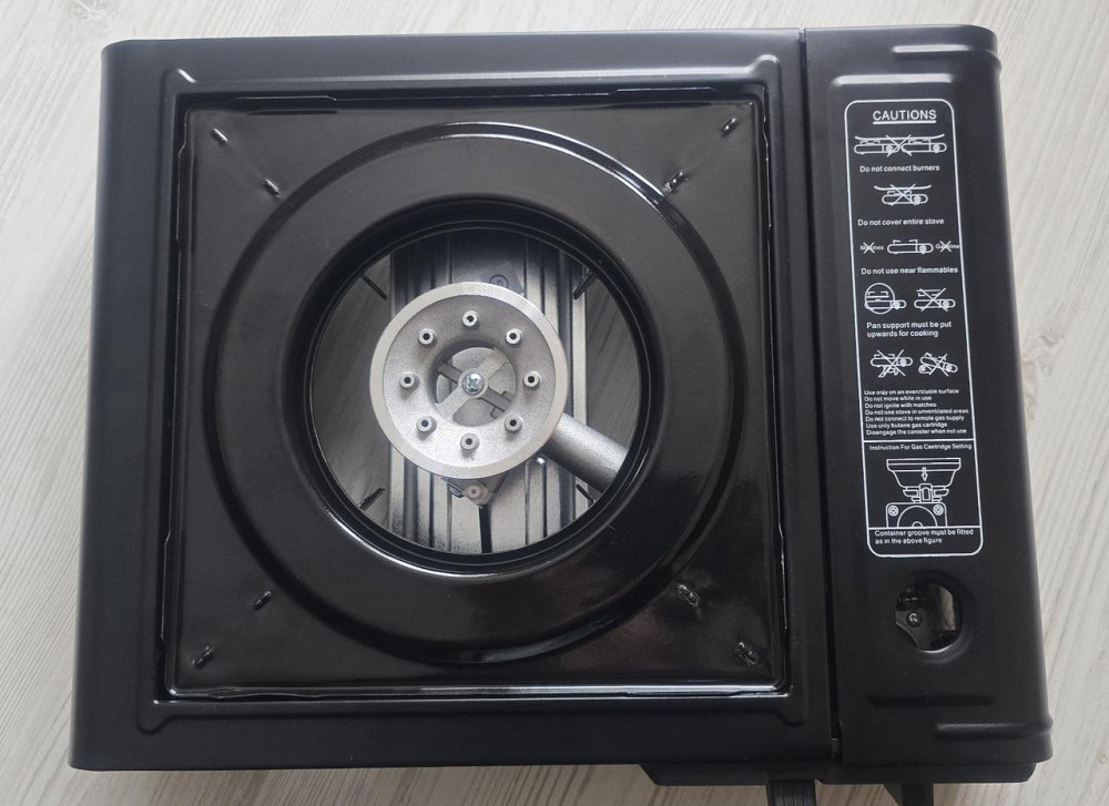 Газовая плита Marc EM BDZ-155-A 2.3кВт c пьезоподжигом и кейсом Черный Киев - изображение 4