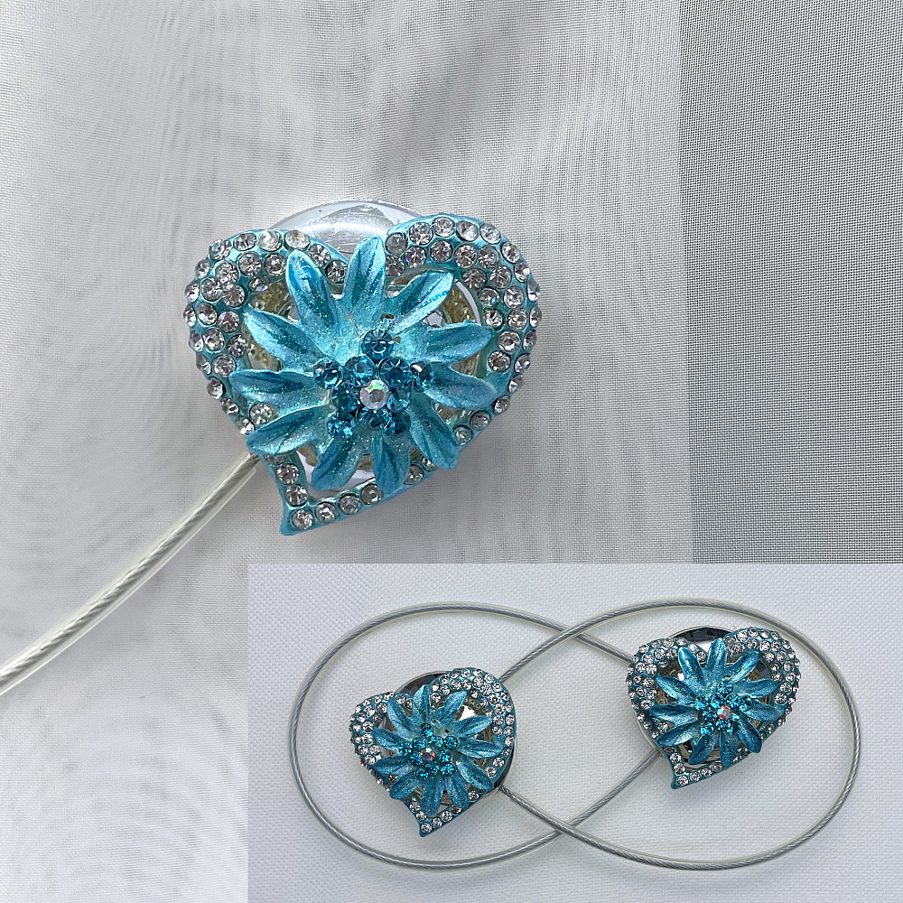 Магніти для штор та гардин "Amour" набір 2 шт Блакитний (81-212) Київ - фото 1