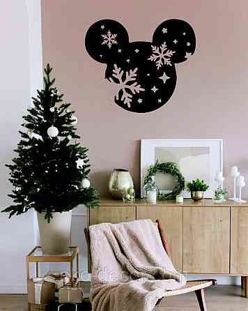 Декоративное настенное Панно «Микки Маус», Декор на стену 70*59 см, Чёрный Киев