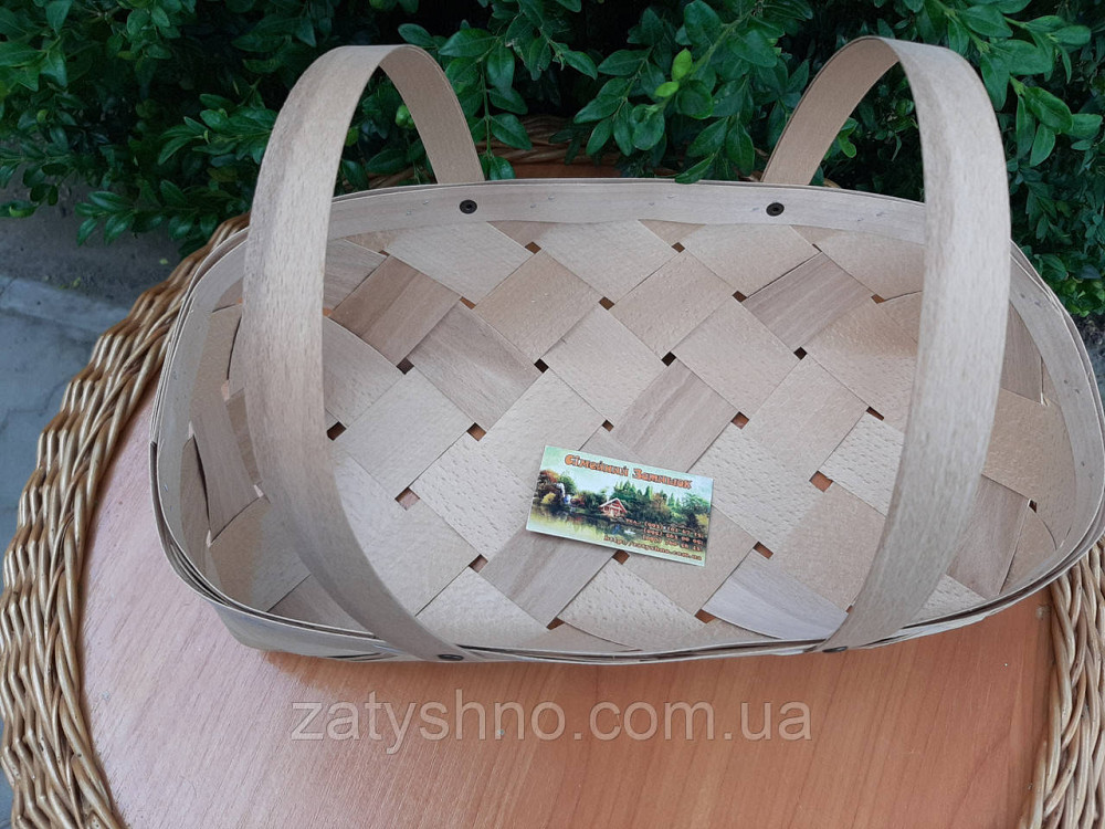 Корзина из шпона плетеная  с ручками Киев - изображение 7