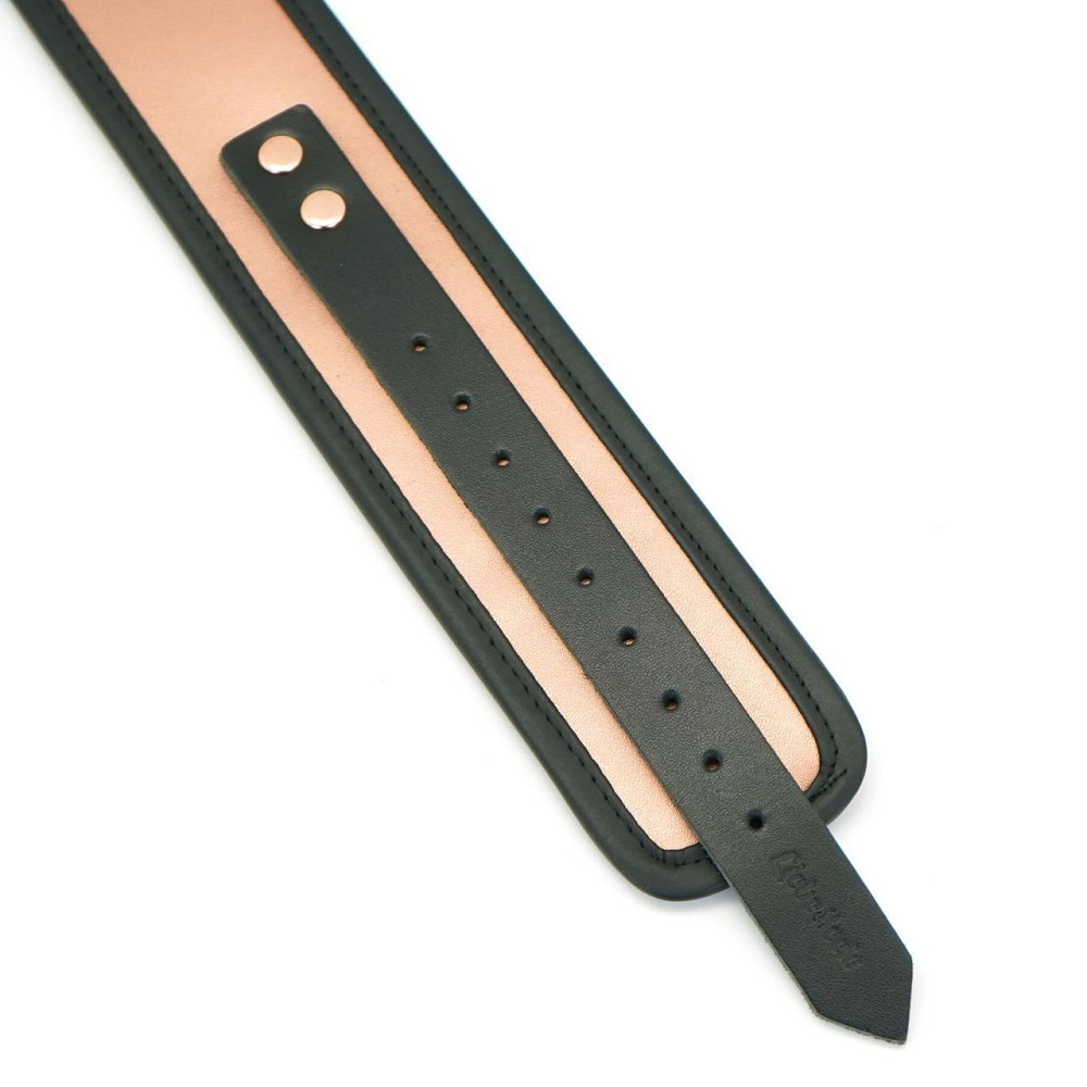 Широкий нашийник з повідцем Liebe Seele Rose Gold Memory Collar with Leash, натуральна шкіра Sex Aura Київ - фото 8