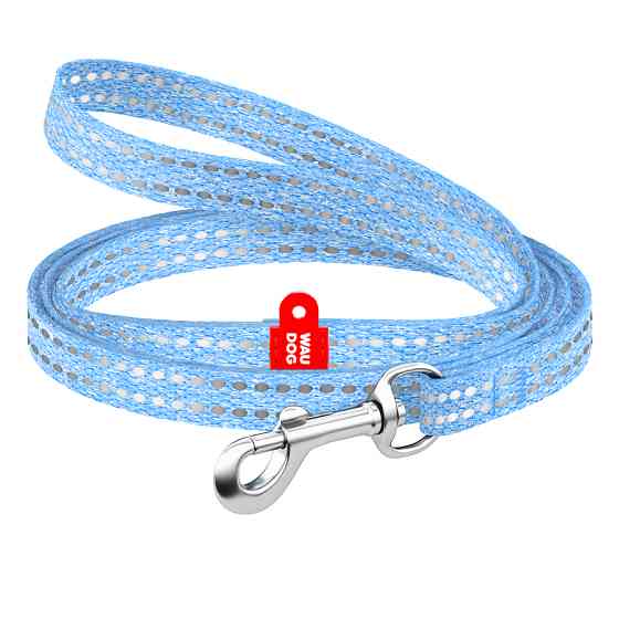 Повідець для котів та дрібних порід собак з відновленої бавовни WAUDOG Re-cotton світловідбиваю Коломия