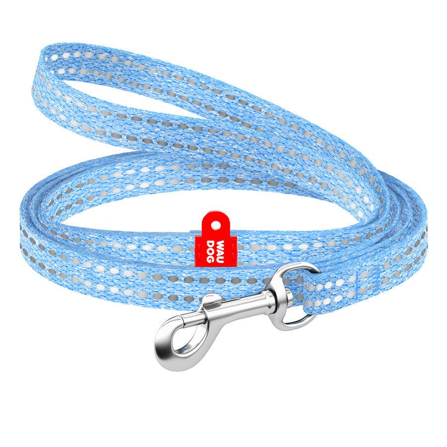 Повідець для котів та дрібних порід собак з відновленої бавовни WAUDOG Re-cotton світловідбиваю Коломия - фото 3