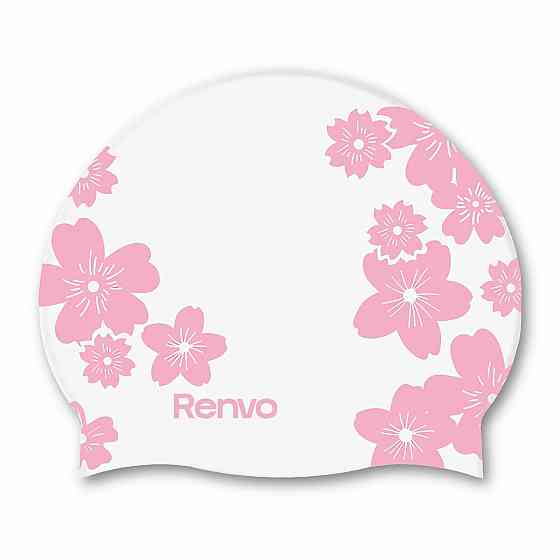 Доросла Шапочка для плавання Renvo Selva Уні Білий Рожевий OSFM (2SC500-0305) Киев