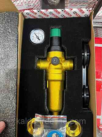 Самопромивний фільтр грубої очистки з редуктором тиску та манометром KOER KR.1249 1/2"НР Харків