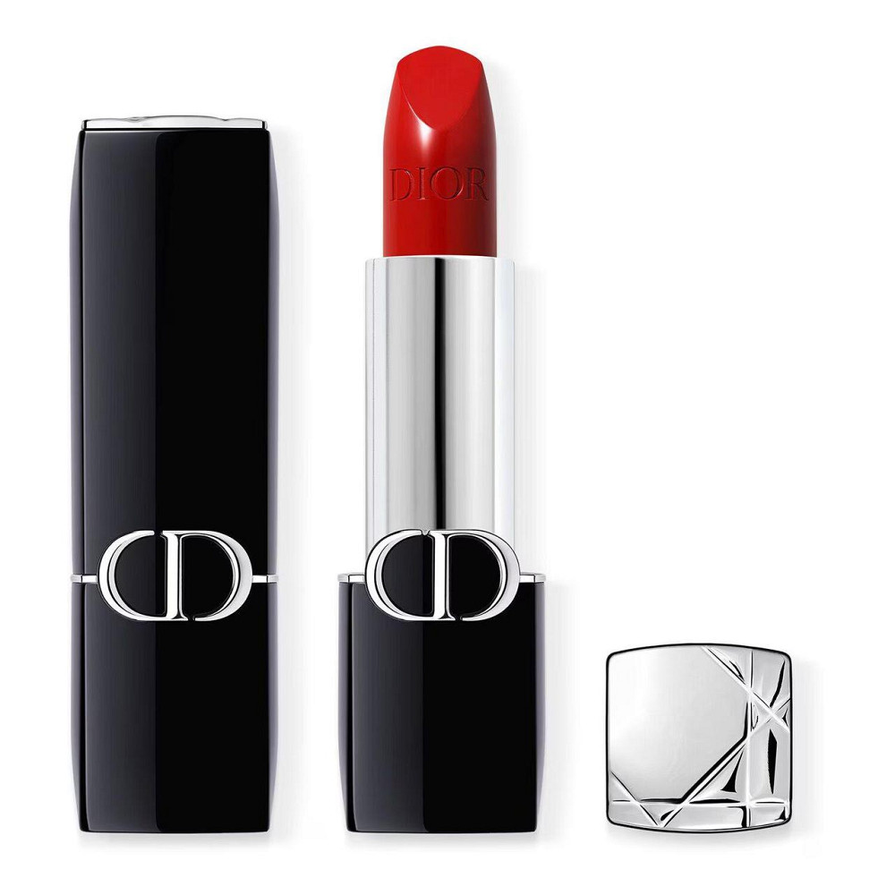 Rouge Dior - Стійка губна помада, зволожуючий квітковий догляд, 2 відтінки, 999 satin (3,5 g) Слов'янськ - фото 1
