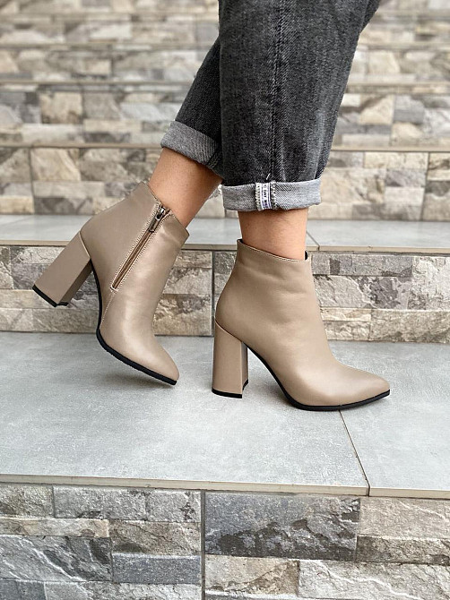 Nivelle Шкіряні черевики жіночі з натуральної шкіри демісезонні весна-осінь 6093/48 бежеві на п Коломия - фото 8