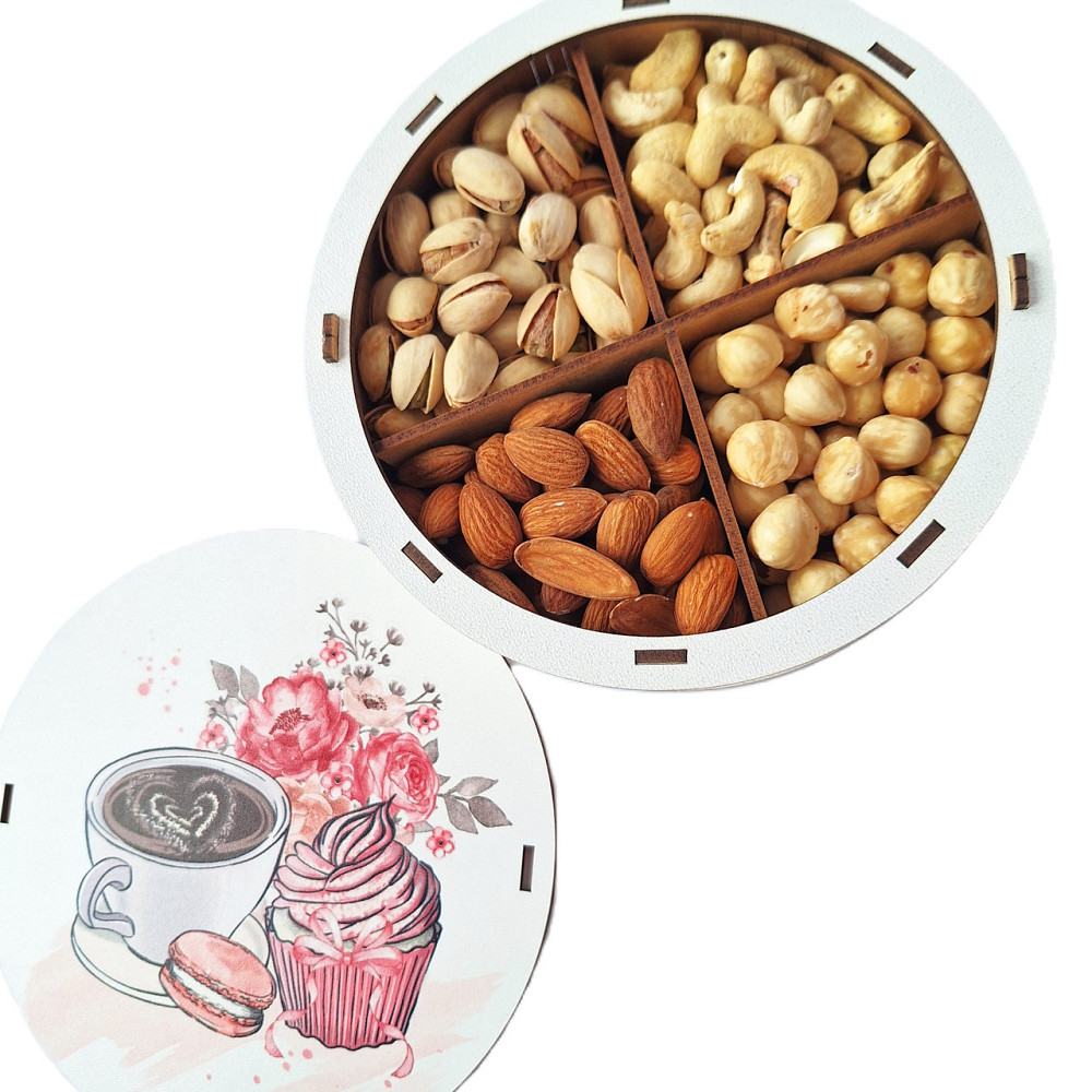 Набір горішків в дерев'яній коробочці 300 г Чашечка Одеса - фото 5