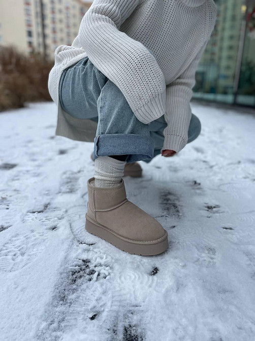 Hengji Угги жіночі HENGJI T38-3 бежеві (зима, замша натуральна) (5739) 39 Коломыя - изображение 4