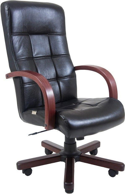Офисное Кресло Руководителя Richman Virginia Titan Black Wood М1 Tilt Черный Днепр - изображение 1