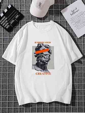 Футболка мужская с принтом  42 Белая 2664088855 Днепр