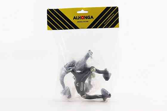 Гальмо ROAD V-brake кліщового типу, переднє+заднє, хід колодки 67-79мм, алюмінієве, чорне HJ-1201AD Киев