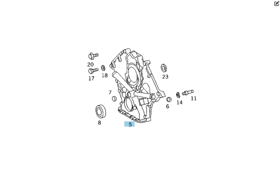 Mercedes-Benz  R1190150901 A1190100417 Передня кришка картера ГРМ M119 Одесса