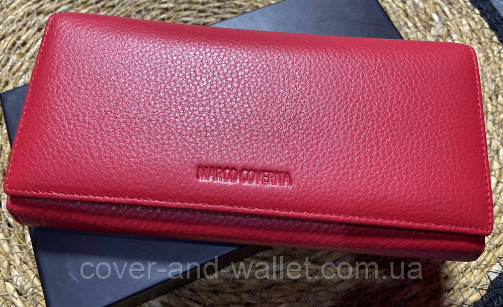 Елітний жіночий гаманець із натуральної шкіри червоного кольору Marco Coverna W001 Red Київ - фото 10