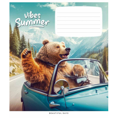 Тетрадь Школярик Summer vibes 24 листа линия (024-3494L) Винница - изображение 5