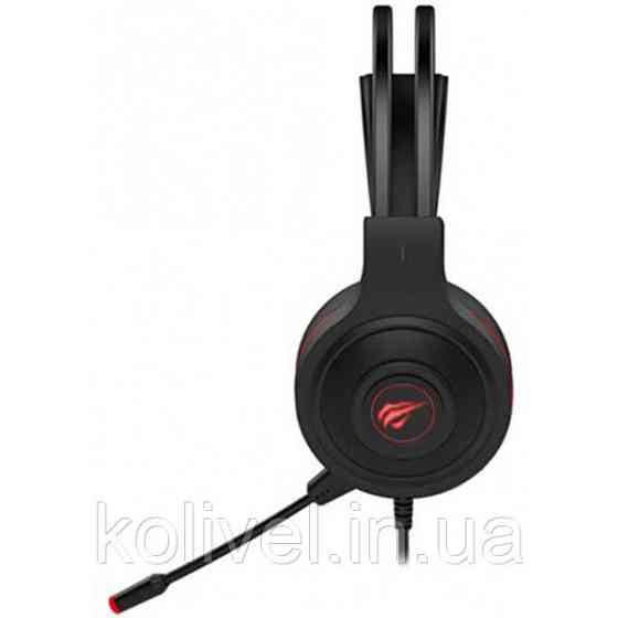 Ігрова гарнітура Havit HV-H2011D, RGB пiдсвiтка black/red (25632) Киев