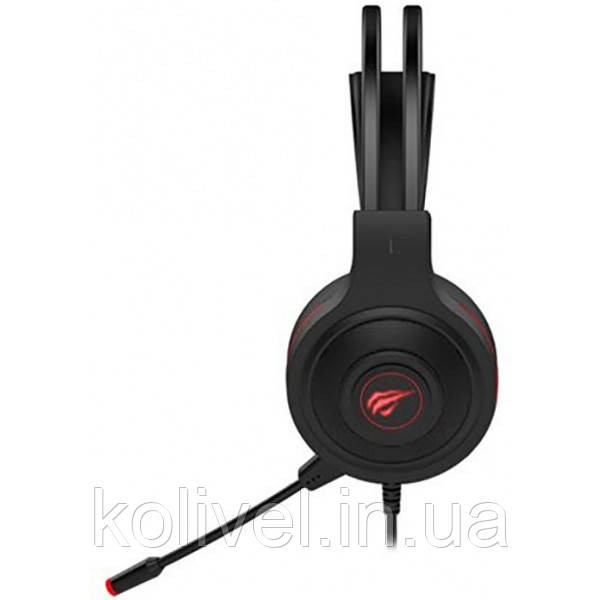 Ігрова гарнітура Havit HV-H2011D, RGB пiдсвiтка black/red (25632) Киев - изображение 5