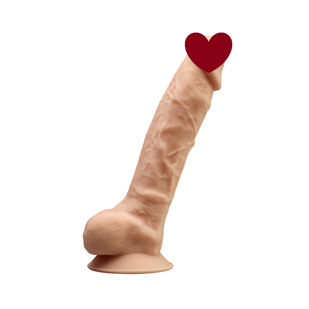Фалоімітатор SilexD Vetus Flesh (MODEL 1 size 8in), двошаровий, силікон + Silexpan, діаметр 4,2см Sex Aura Київ - фото 1