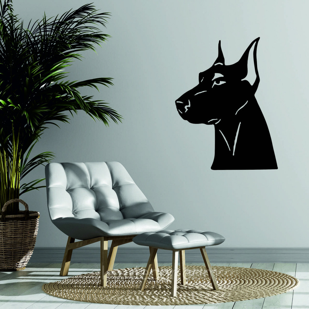 Декоративне настінне Панно «Доберман», Декор на стіну Київ - фото 1