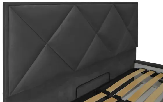 Кровать Двуспальная Leeds VIP 180 х 200 см Missoni 009 С дополнительной металлической цельносварной рамой Темно-серый Киев