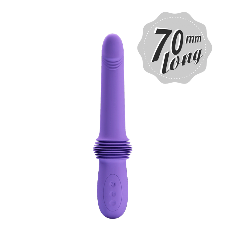 Вибратор с фрикциями Pretty Love Pazuzu Thrusting, фиолетовый, 29.2 х 3.2 см Sex Aura Киев - изображение 3