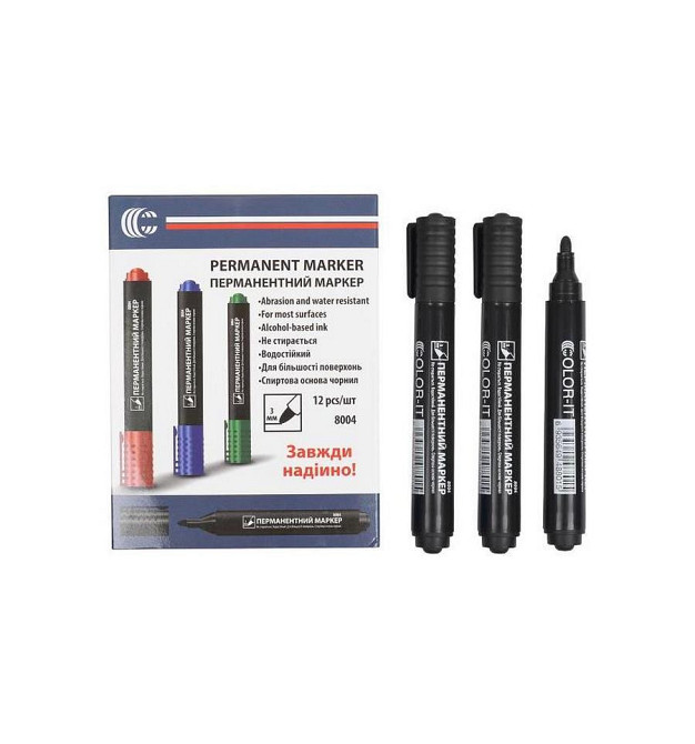 Маркер чорний COLOR-IT 8004(Black) Diamont "C" Вінниця - фото 1