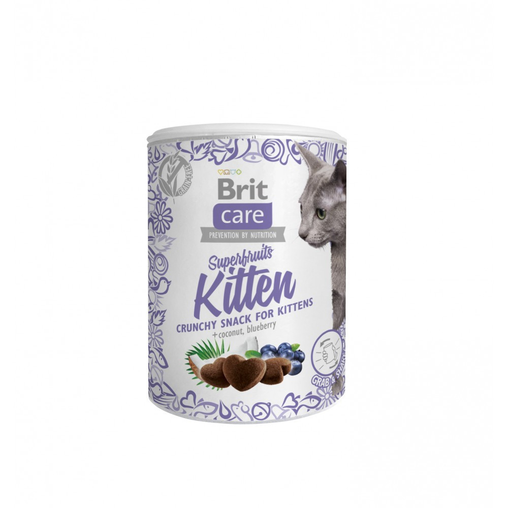 Ласощі для кошенят Brit Care Cat Snack Superfruits Kitten, курка 100 г Вінниця - фото 1