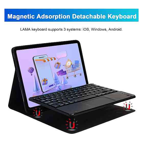 Клавиатурный чехол LAMA Smart Keyboard Case черный с тачпадом и держателем для Apple Pencil QWERTY для iPad Киев