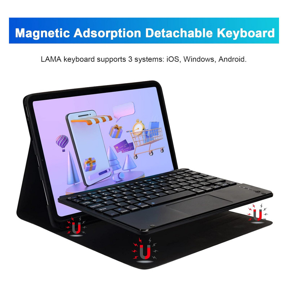 Клавиатурный чехол LAMA Smart Keyboard Case черный с тачпадом и держателем для Apple Pencil QWERTY для iPad Киев - изображение 5
