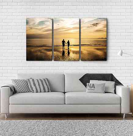 Модульная картина Пара на пляже Аrt-195_3А Киев