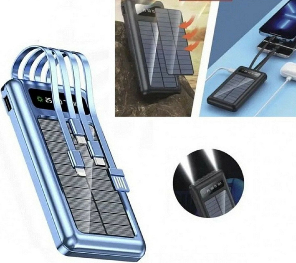 Портативная зарядка на солнечной батарее Solar PowerBank 10000mAh. Киев - изображение 1