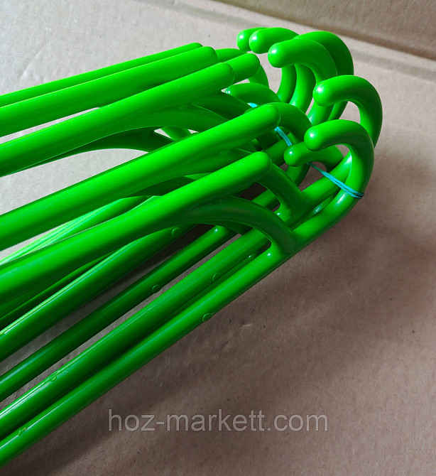 Вешалки плечики тремпель пластиковый с поворотным крючком цветной 40 см 10 шт уп Харьков - изображение 5