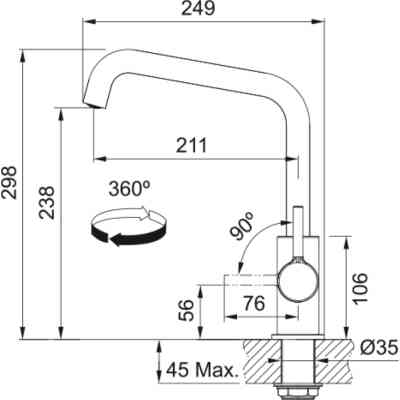 Змішувач Franke Lina U (115.0728.473) Вінниця