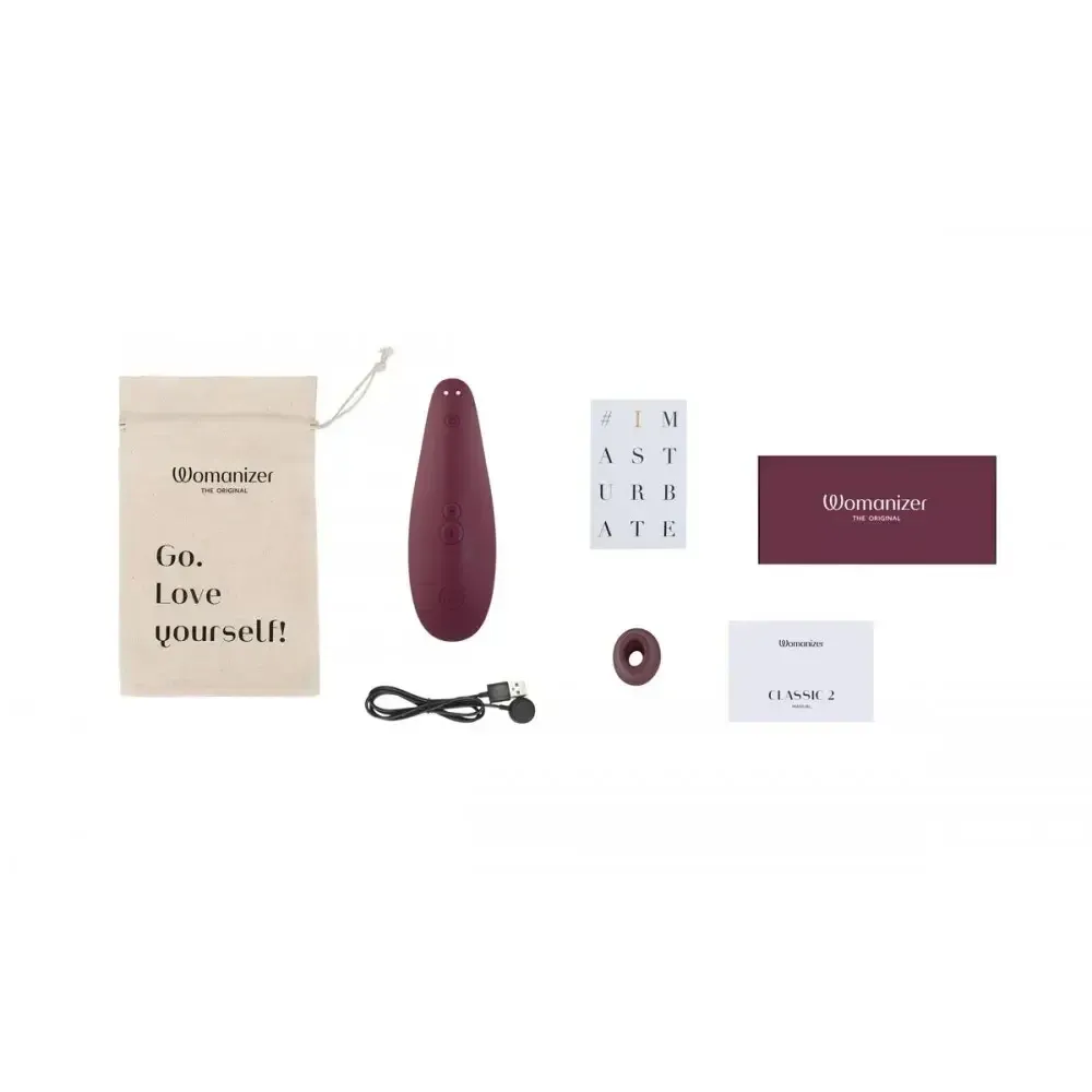 Вакуумний кліторальний стимулятор Womanizer Classic 2 Bordeaux Sex Aura Київ - фото 8