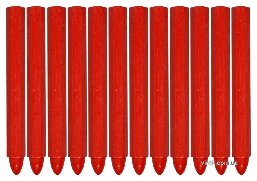 Крейда маркувальна для різних поверхонь YATO : 120 x 12 мм, червона, 12 шт [50] Одеса - фото 1