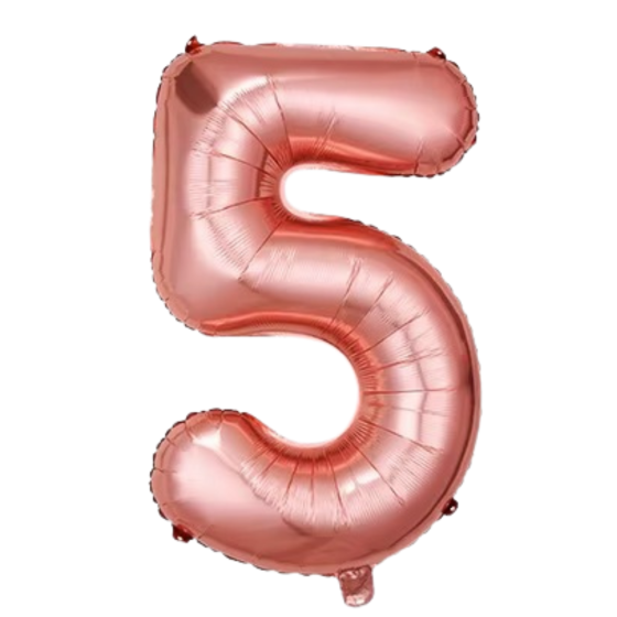 Воздушный шар в виде цифры 5 розовое золото,32 дюйма, фольгированый, для праздника дня рождения,годовщин Каменец-Подольский