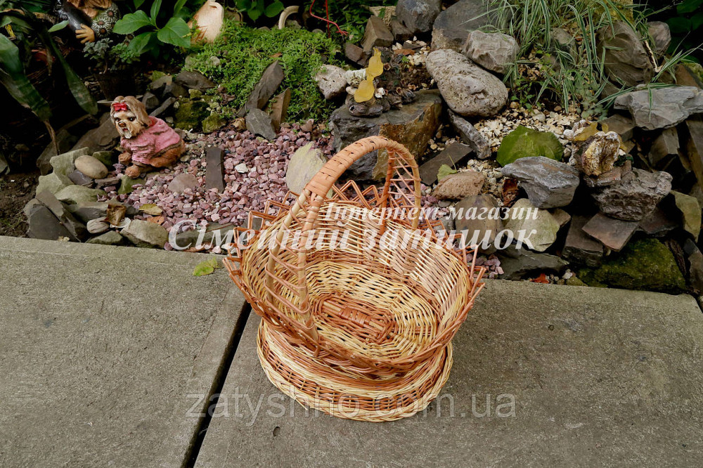 Кошик із лози світло-коричневий великодній Київ - фото 5