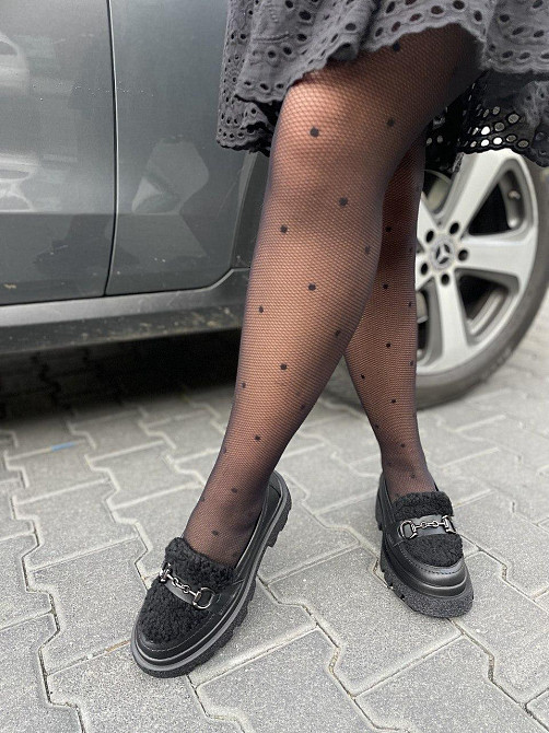 Arcoboletto Туфлі жіночі Arcoboletto чорні натуральна шкіра зима євро-хутро 36р.(5278) Коломия - фото 3