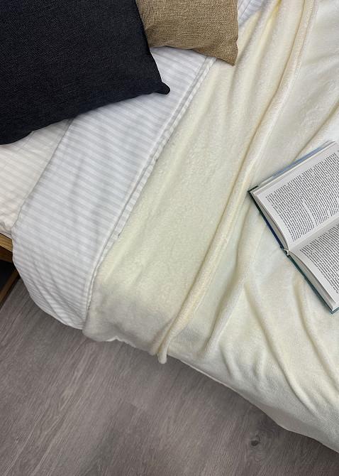 Плед-покривало 160х200 см (+-5см) Молочний (87-047) Київ - фото 8