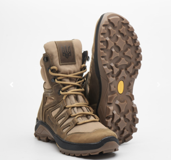 Чоловічі шкіряні черевики демісезонні (койот) PATRIOT BRC-4 Харків