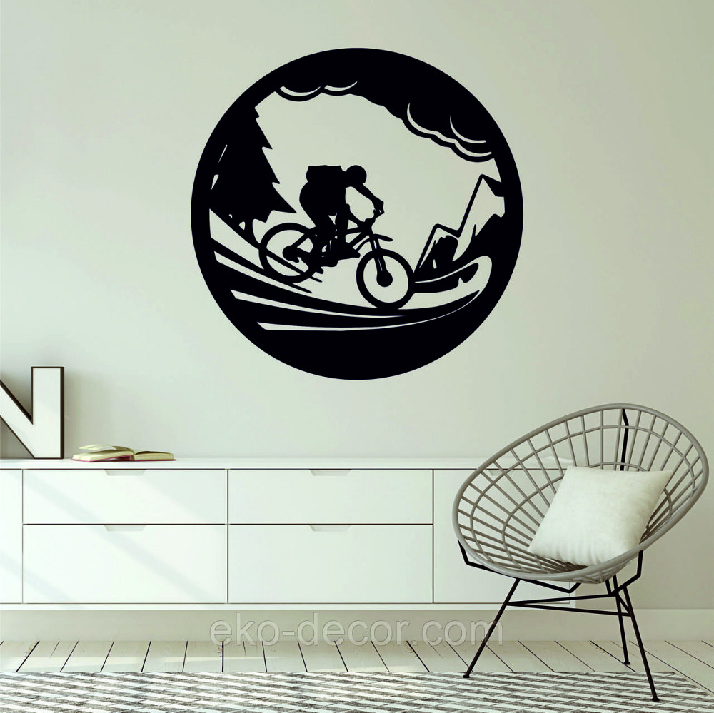 Декоративное настенное Панно «Вело-тур» Декор на стену 70*70 см, Черный Киев - изображение 2