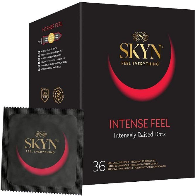 Безлатексні преміум-презервативи SKYN Intense Feel 36 шт (м'яте паковання!!!) Sex Aura Київ - фото 1