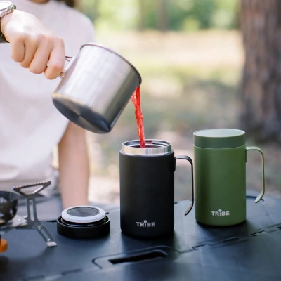 Термокружка Tribe Adventure Mug 450 мл black (T-FA-0032-black) Винница - изображение 7