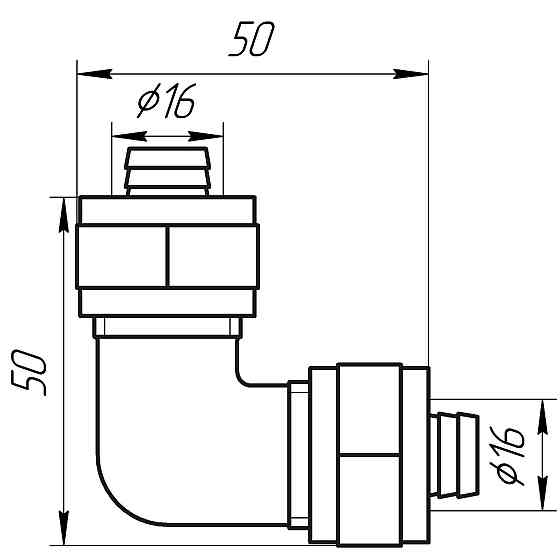 Кутник проміжний APE ITALY 751 L 16x16 Тернопіль