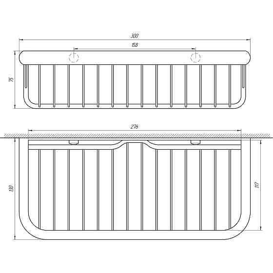 Поличка пряма TOPAZ 4101 Луцк