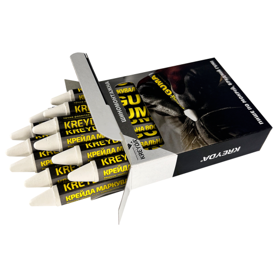 Мел восковой для маркировки по Резине (12шт), белый Павлоград