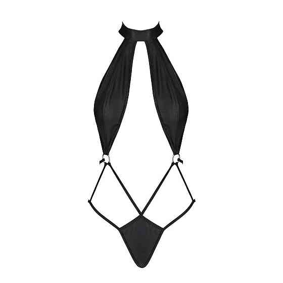 Боді-халтер з екошкіри Passion JANNIES BODY S/M black Sex Aura Київ