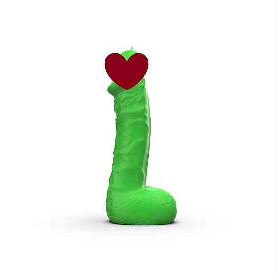 Свеча в виде члена Pure Bliss BIG Green 18 см Sex Aura Киев