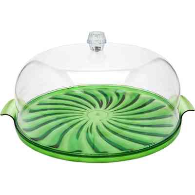 Тортовница Irak Plastik Kristal Зелена (5331) Винница