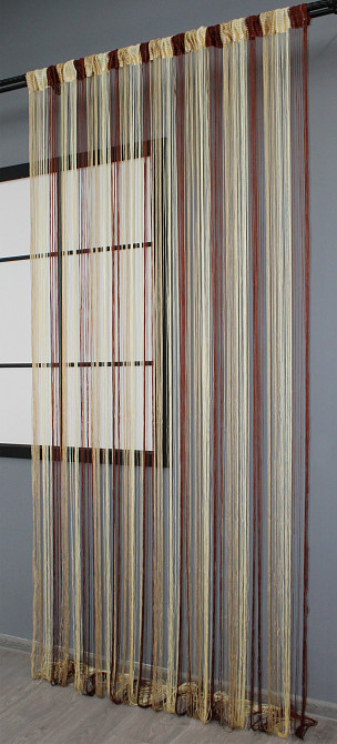 Штори-нитки "Кісея" Коричневий з бежевим 300х300см 1 шт (61-011) Київ - фото 4